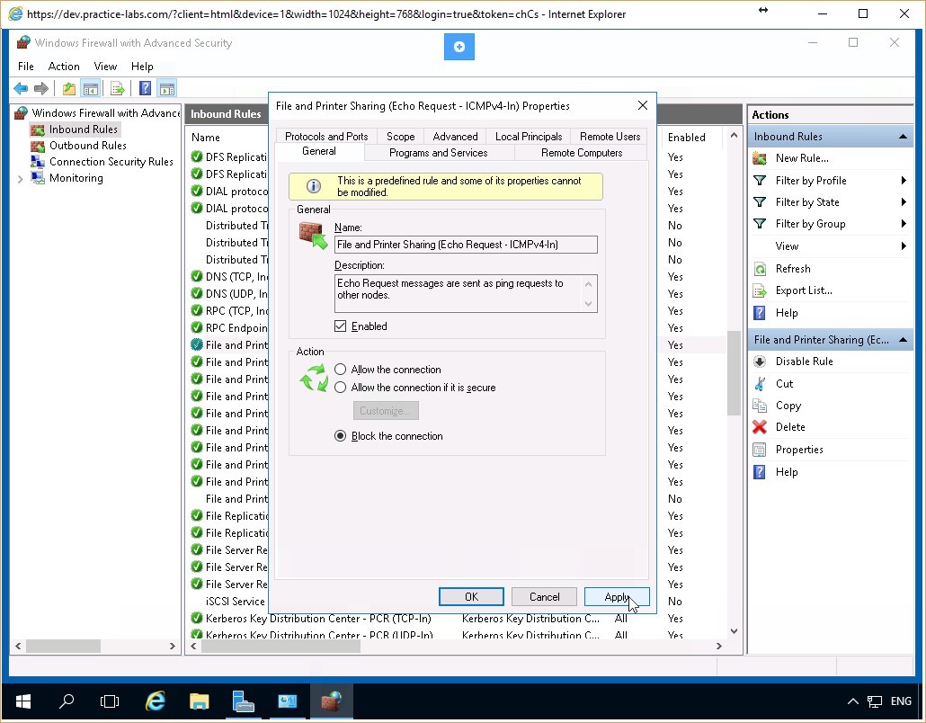 Figure 3.11 Screenshot of the PLABDC01 desktop